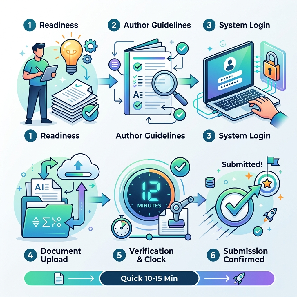 Submission & Peer Review Workflow Infographic